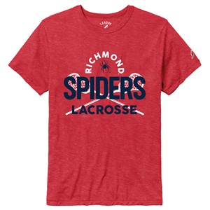 League Heather Lacrosse Sticks Tee -  redheather
